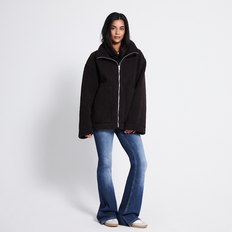 Pile jacket "Aline" Dark Brown